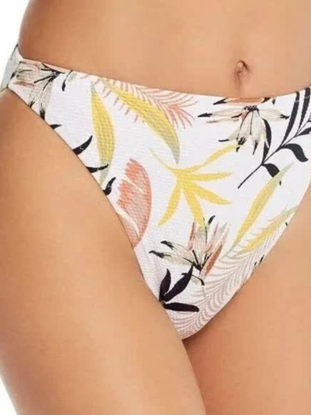 Minkpink Breezy High-Waist Textured Bikini Bottoms Size XS